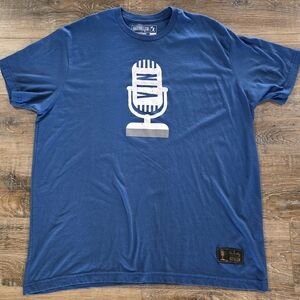 Baseballism Vin Scully "Vin's Mic" 3X Blue Graphic T Shirt 3XL LA Dodgers